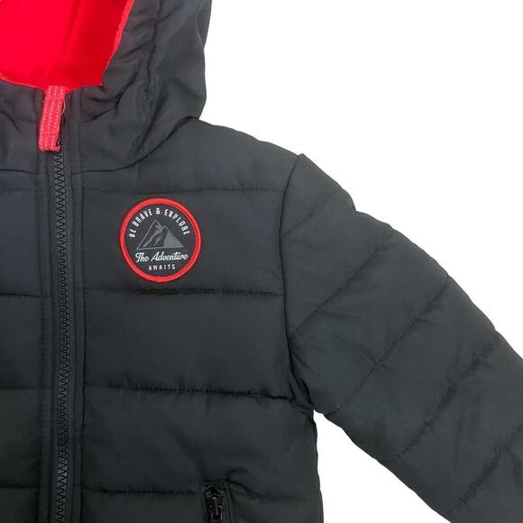 Carter's Solid Puffer Jacket Wind & Water Resistant Black - Picture 5 of 6